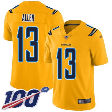 Los Angeles Chargers NFL Football Keenan Allen Gold Jersey Men Limited #13 100th Season Inverted Legend->los angeles chargers->NFL Jersey